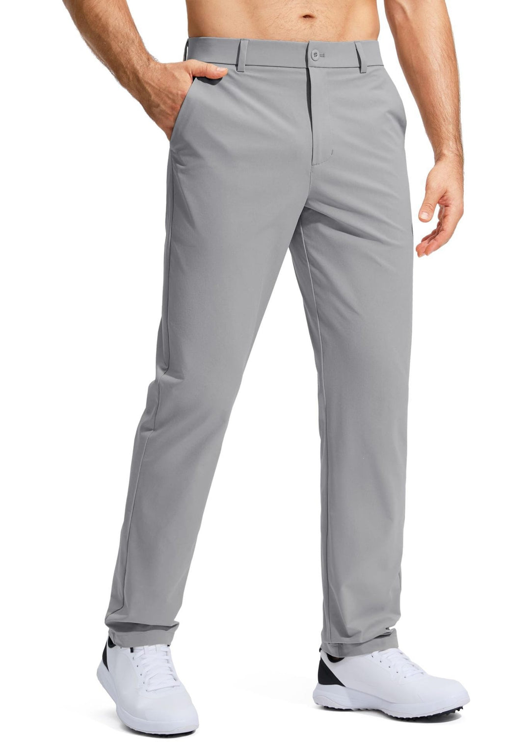 Herren nan elastische Golftwill-Hose mit geradem Schnitt, knitterfreiem Material und verdeckter Reißverschlusstasche Echo Archiv