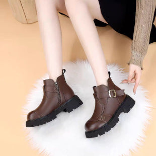 Damen Modische Chelsea-Stiefeletten mit Schnalle Echo Archiv