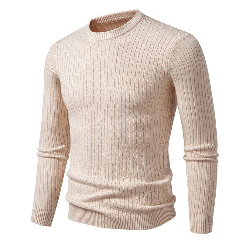 Herren Grobstrickpullover mit elegantem Zopfmuster Echoarchiv