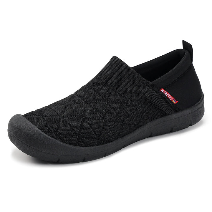 Damen nan atmungsaktiver gestrickter Slip-On Komfort-Halbschuh mit elastischem Schaft und stoßdämpfender EVA-Sohle Echo Archiv