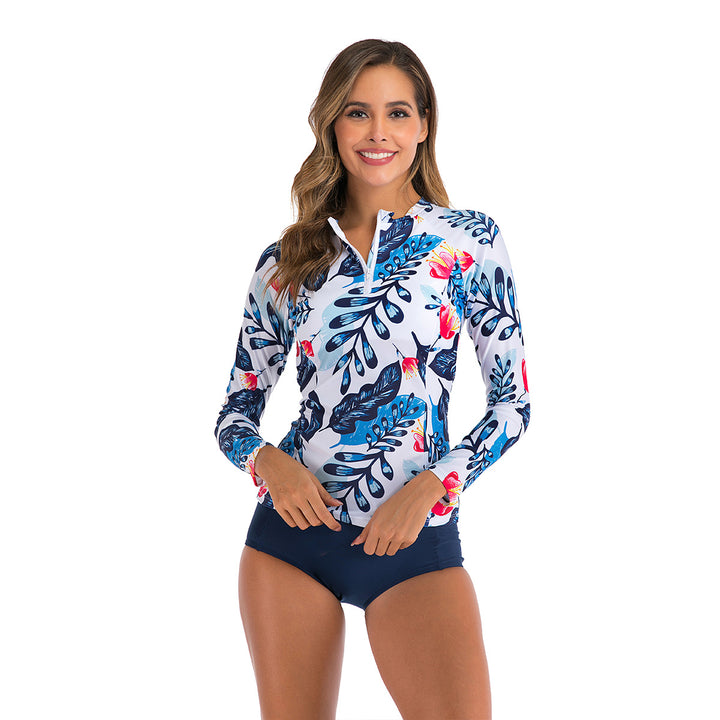 Damen UV-Schutz Rashguard mit floralem Muster Echo Archiv