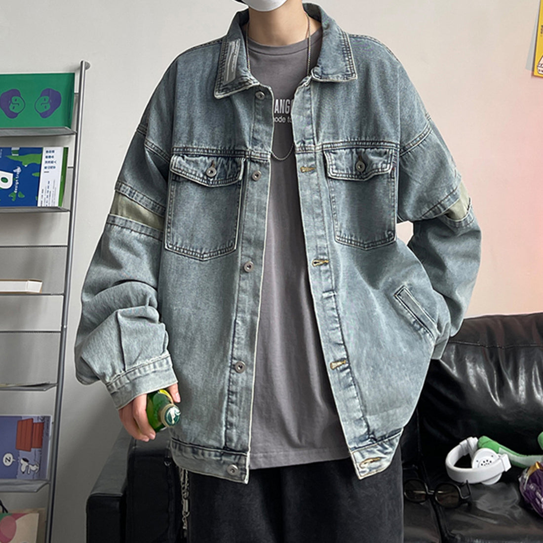 Herren Lässige Denimjacke Echoarchiv 1788342483