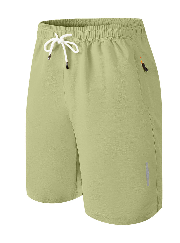 Herren nan ultraleichte schnelltrocknende Sport- und Badeshorts mit Elastikbund Kordelzug Reißverschlusstasche und reflektierendem Detail Echo Archiv