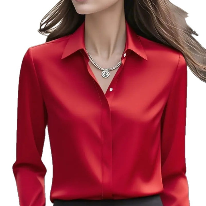 Damen Elegante satiniert Bluse Echo Archiv