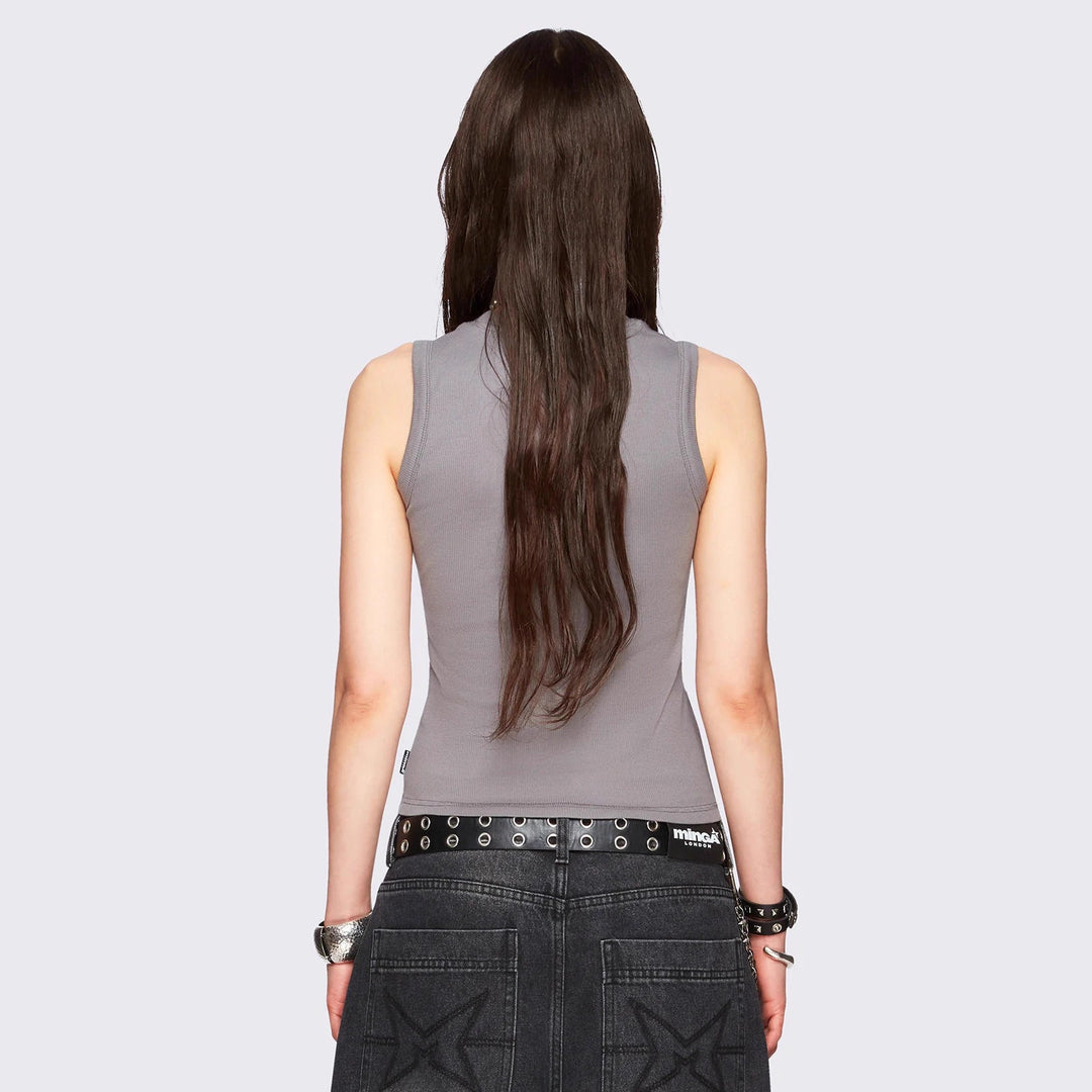 Damen Figurbetontes Top mit grafischem Design Echo Archiv
