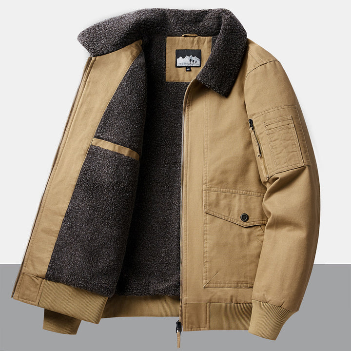 Herren Urbaner Utility-Jacke mit Teddyfellfutter Echo Archiv