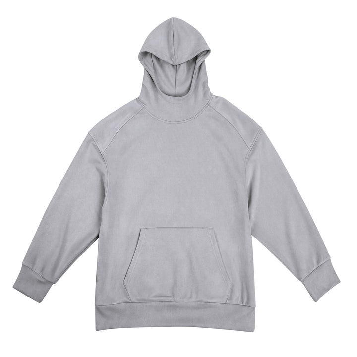Herren lässiger Hoodie mit hohem Kragen und praktischer Kängurutasche Echoarchiv