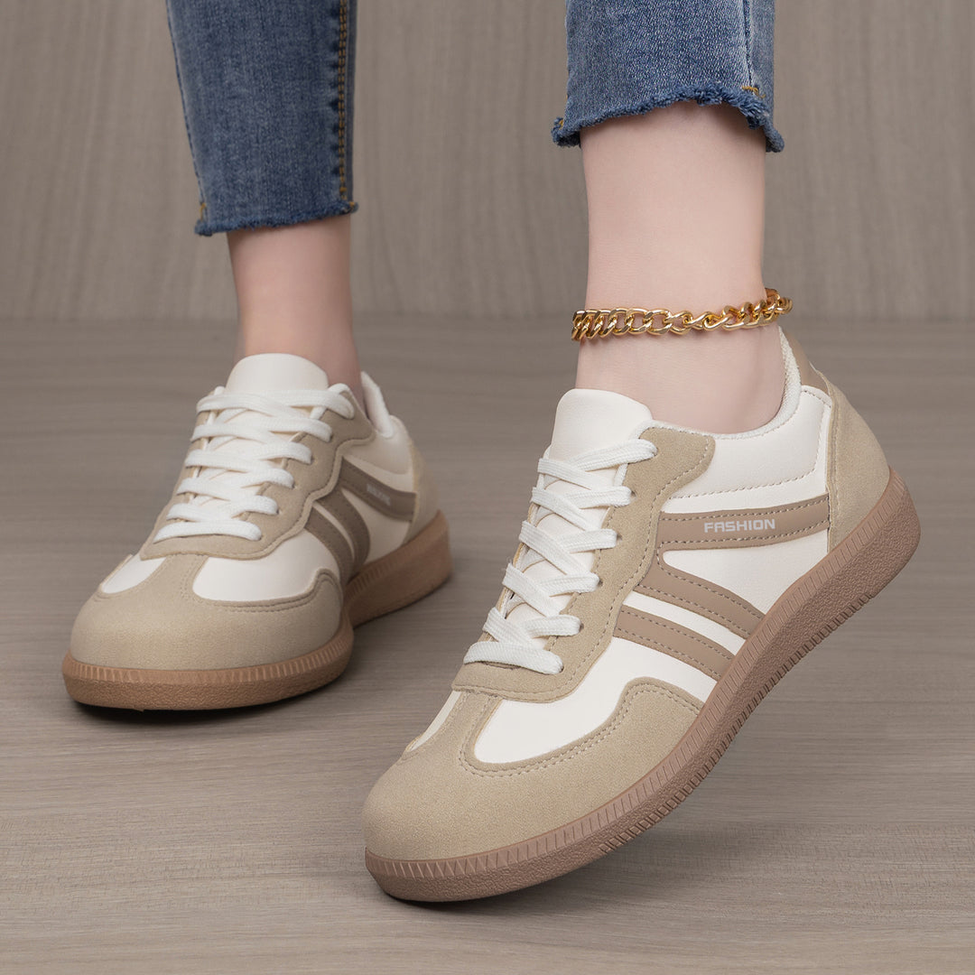 Damen nan retro-inspirierter Low-Top Sneaker mit Velours- und Synthetikbesatz Echo Archiv