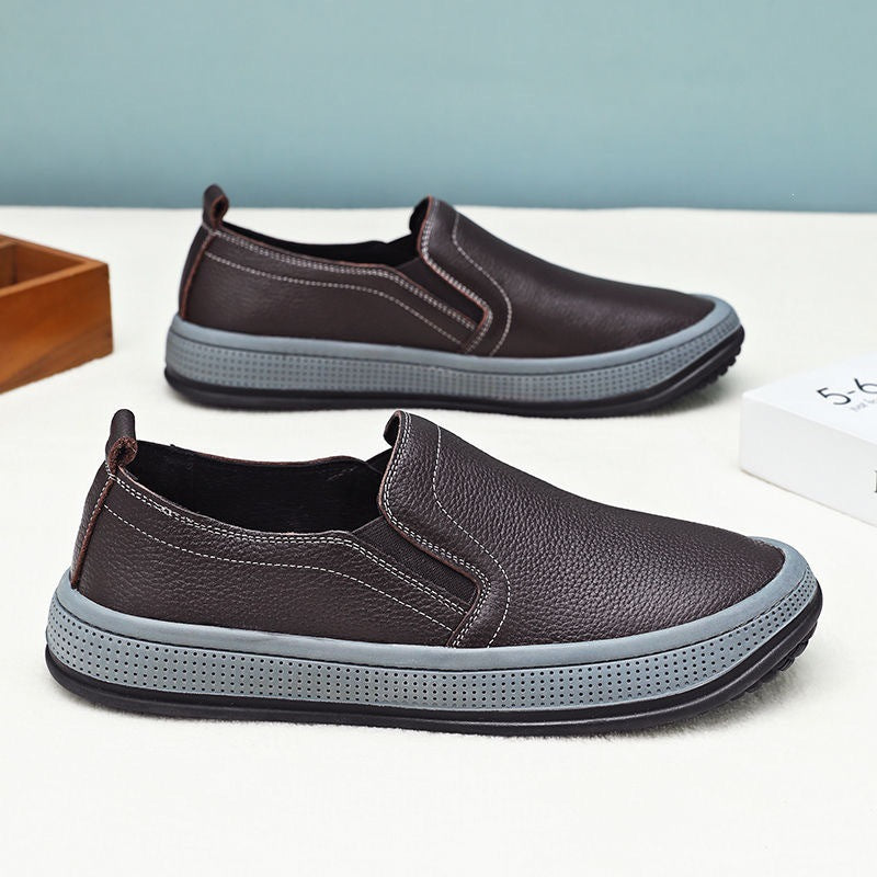 Herren Bequeme Slip-On Sneakers aus Leder Echoarchiv
