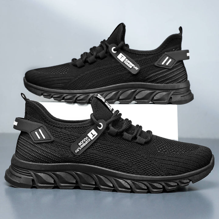 Herren nan atmungsaktiver Strick-Chunky-Sneaker mit elastischem Einstieg, stabiler Dämpfungssohle und Zuglasche Echo Archiv