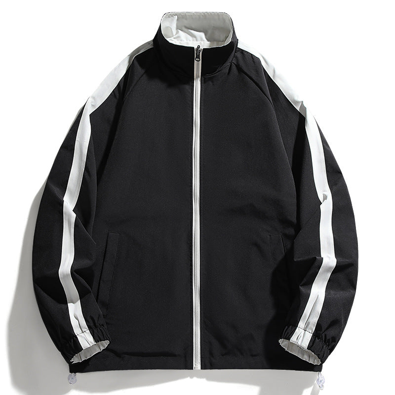 Herren Sportliche Übergangsjacke mit hohem Kragen und seitlichen Reißverschlusstaschen Echoarchiv
