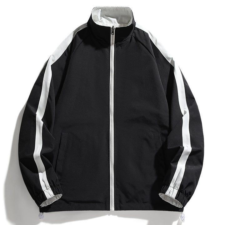 Herren Sportliche Übergangsjacke mit hohem Kragen und seitlichen Reißverschlusstaschen Echoarchiv