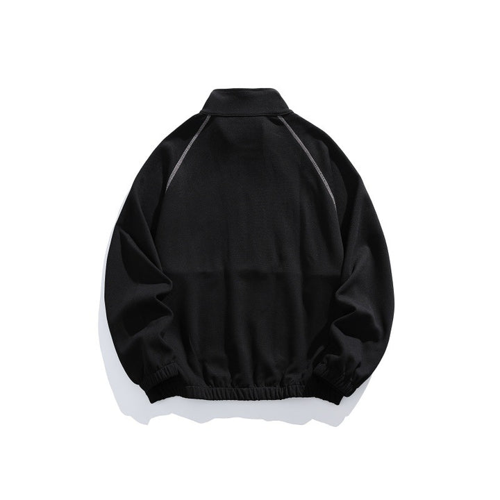 Unisex Oversize-Halbzip-Fleecepullover mit Stehkragen, Raglanärmeln und Kängurutasche Echoarchiv