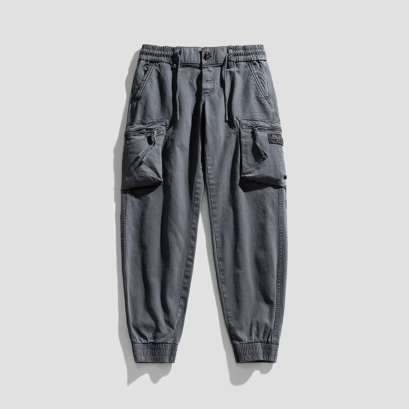 Herren funktionale Cargo-Jogginghose mit elastischem Bund und Reißverschluss-Taschen Echo Archiv