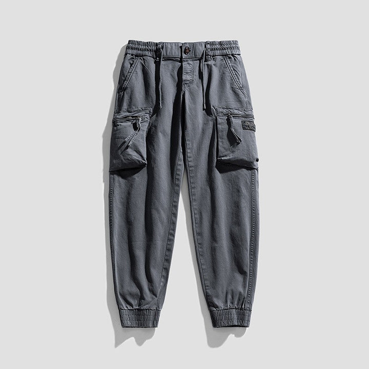 Herren funktionale Cargo-Jogginghose mit elastischem Bund und Reißverschluss-Taschen Echo Archiv