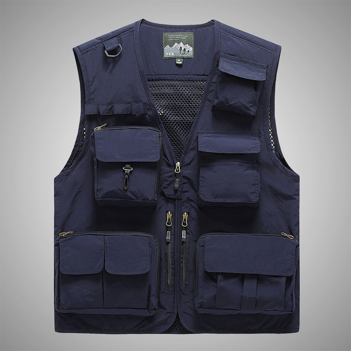 Unisex Multifunktionale Utility‑Weste mit Mesh‑Rücken und vielfachen Taschen Echo Archiv