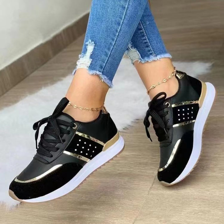 Damen stylische Fashion-Sneaker mit dekorativen Nieten Metallic-Details und gepolstertem Komfortfußbett Echo Archiv