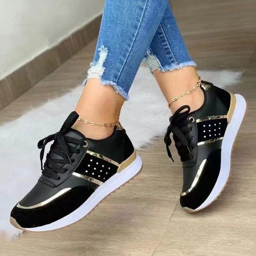 Damen stylische Fashion-Sneaker mit dekorativen Nieten Metallic-Details und gepolstertem Komfortfußbett Echo Archiv