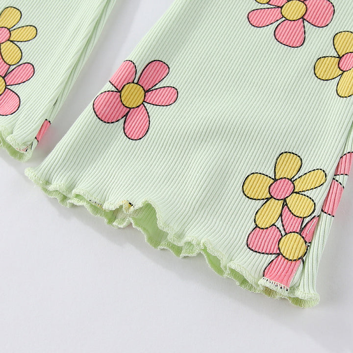 Mädchen Flared Leggings mit floralem Design Echo Archiv