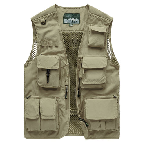 Herren Multifunktionale Angel- und Outdoorweste mit Mesh-Rücken und Mehrfachtaschen – Marzano