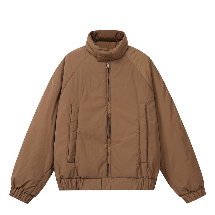 Unisex Boxy-wattierte Kurzjacke mit voluminösem Funnelkragen Echoarchiv