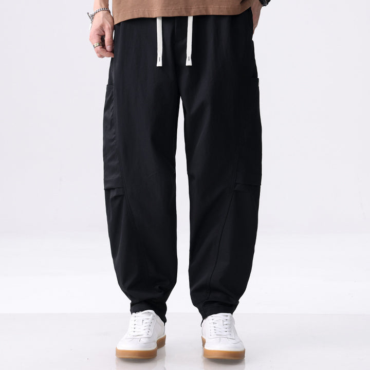 Herren Cargo-Jogginghose mit Kordelzug, elastischem Saum und seitlichen Utility‑Taschen Echoarchiv