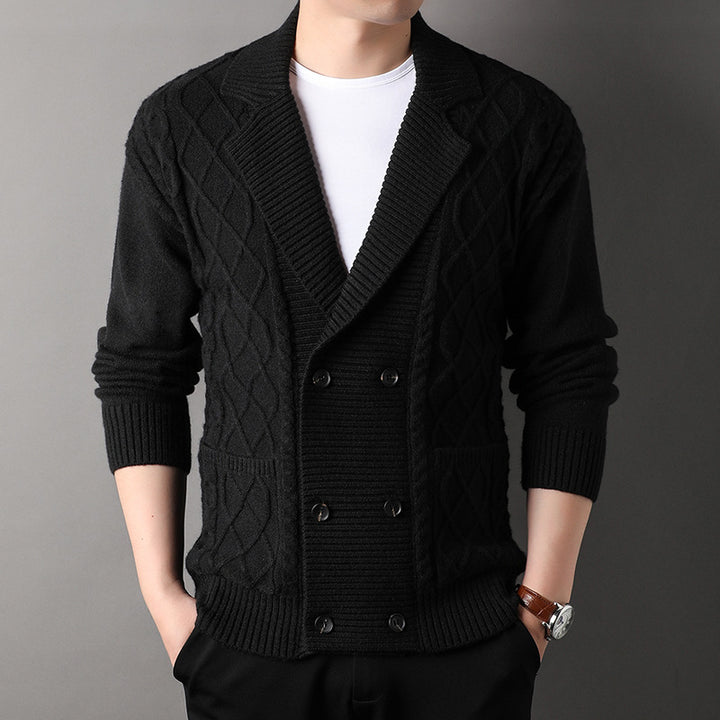 Herren Strickjacke mit doppelter Knopfleiste Echoarchiv