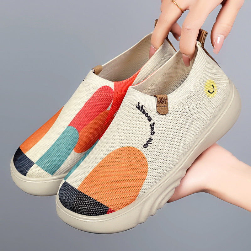 Damen Modische Slip-On Sneakers mit atmungsaktiver Netzkonstruktion und einzigartigem Design Echo Archiv