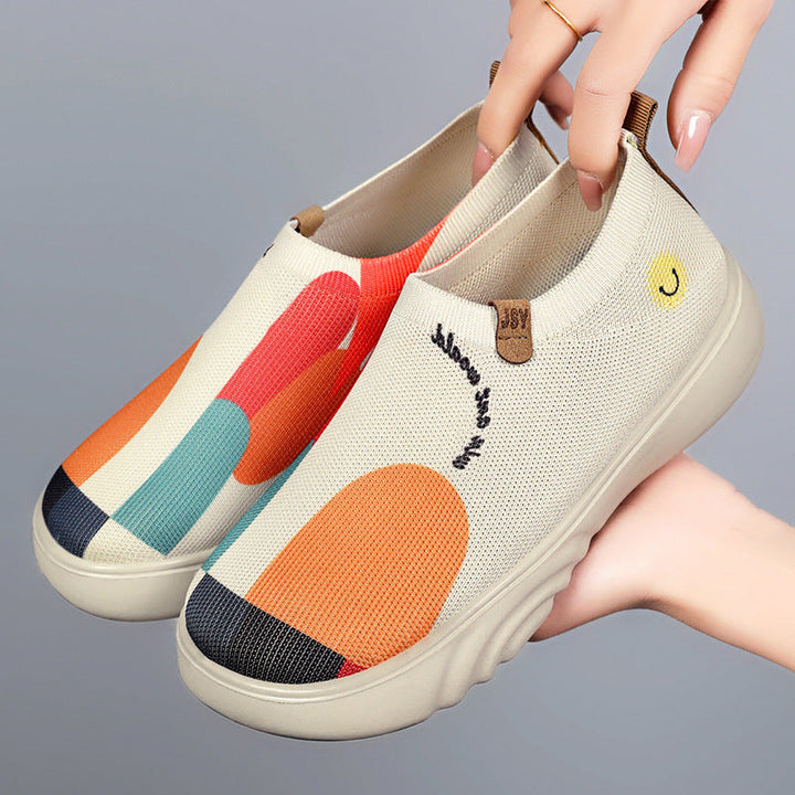 Damen Modische Slip-On Sneakers mit atmungsaktiver Netzkonstruktion und einzigartigem Design Echo Archiv