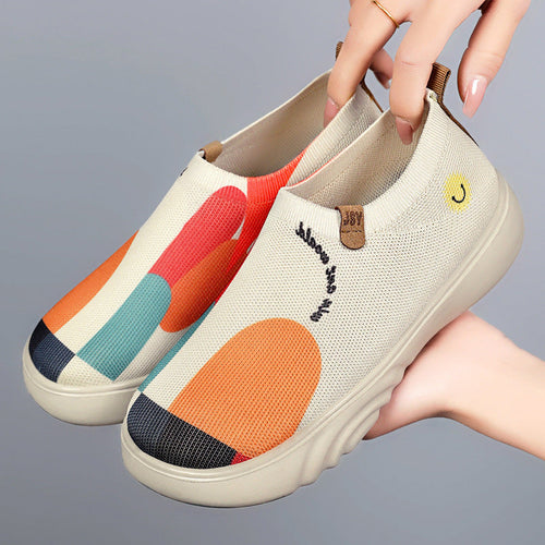 Damen Modische Slip-On Sneakers mit atmungsaktiver Netzkonstruktion und einzigartigem Design Echo Archiv