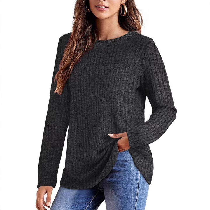 Damen Bequemes Langarmshirt mit Rippstruktur Echo Archiv