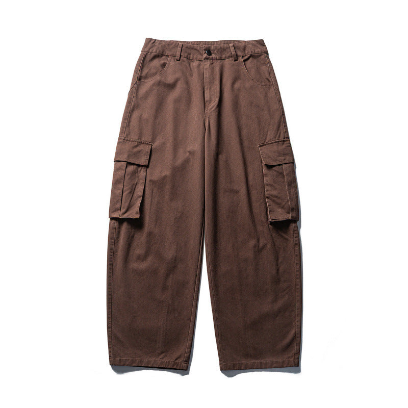 Herren Weite Cargo-Hose aus Baumwollmix mit großen Klappentaschen und relaxed Fit Echo Archiv