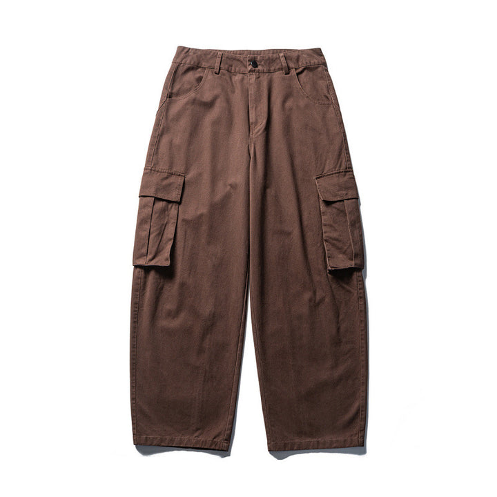 Herren Weite Cargo-Hose aus Baumwollmix mit großen Klappentaschen und relaxed Fit Echo Archiv