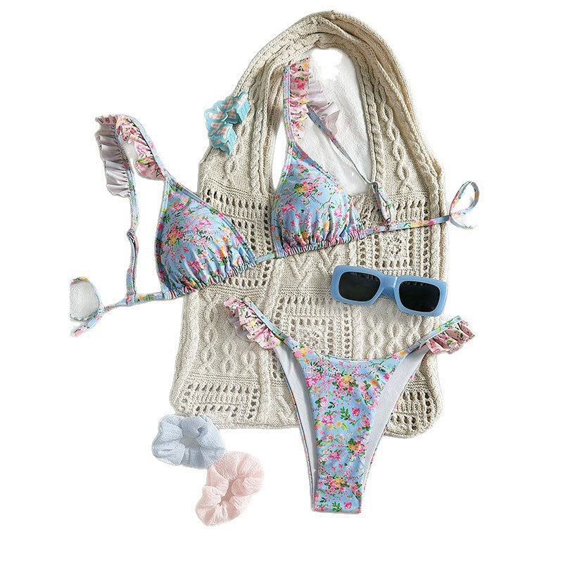 Damen Bikini-Set mit verspieltem Rüschen Detail Echo Archiv