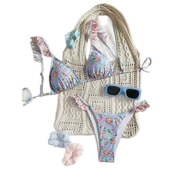 Damen Bikini-Set mit verspieltem Rüschen Detail Echo Archiv