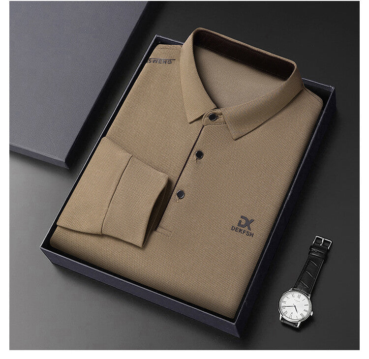 Herren Poloshirt mit hochwertiger Textur und modernem Kragen Echoarchiv