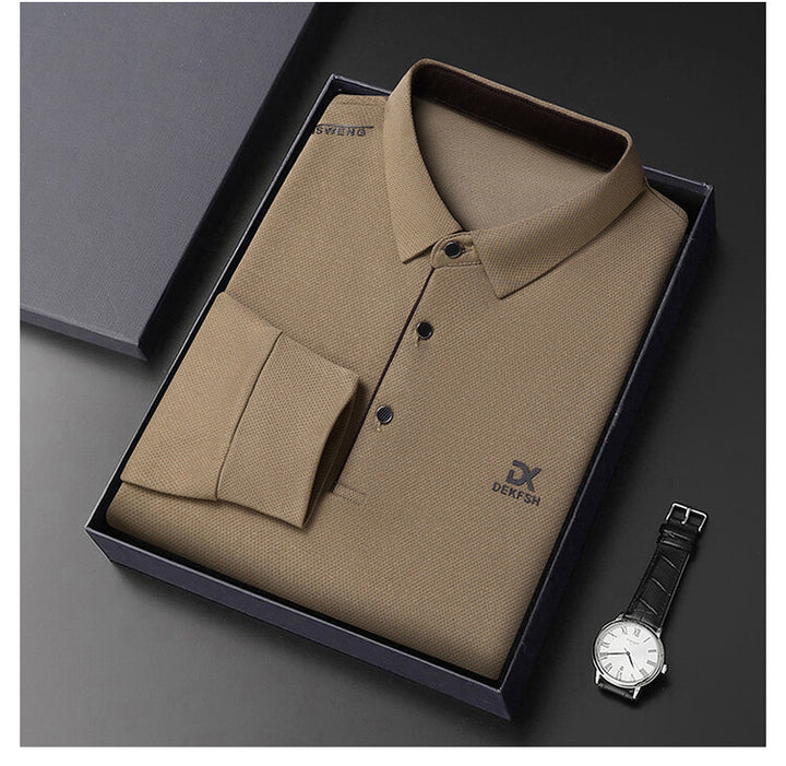 Herren Poloshirt mit hochwertiger Textur und modernem Kragen Echoarchiv