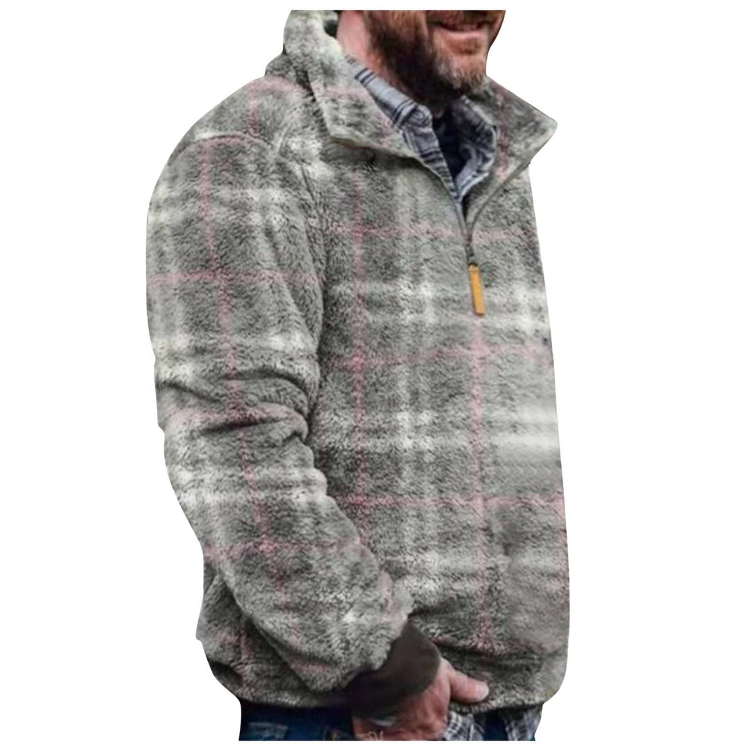 Herren Pulloverjacke mit farbenfrohem, geometrischem Design und praktischer Brusttasche Echoarchiv