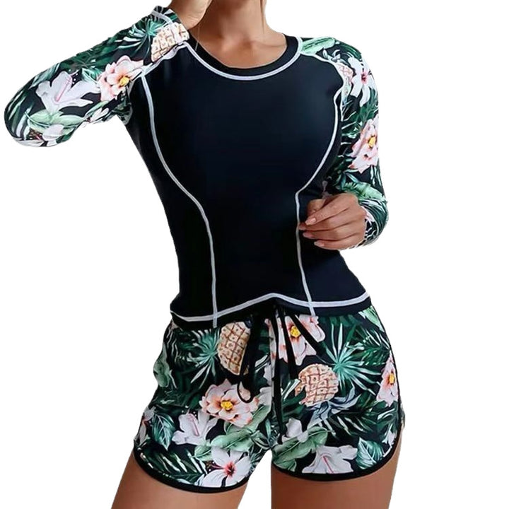 Damen Langarm Surfshirt und Shorts Set Echo Archiv