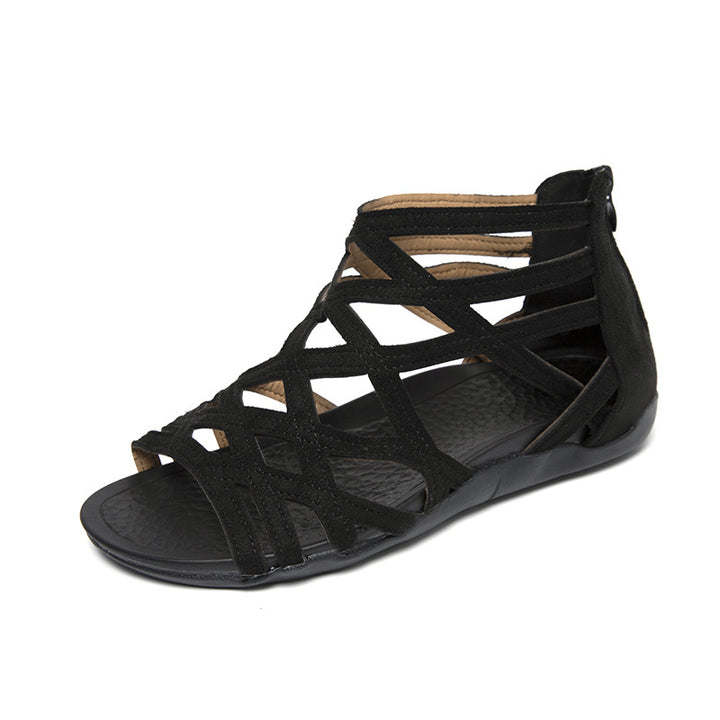 Damen  Riemchen-Sandalen mit geflochtenem Gitterdesign, gepolstertem Komfortfußbett und praktischem Fersenreißverschluss Echo Archiv