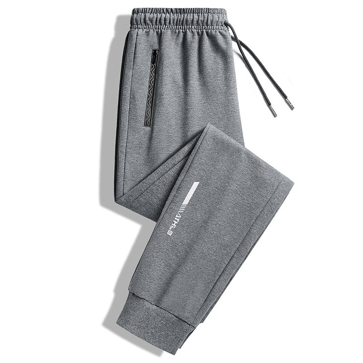 Herren Sportive Stretch-Jogginghose mit elastischem Bund und Reißverschlusstaschen – Marzano