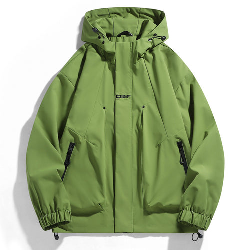 Herren Nano Wind- und wasserabweisende Kapuzenjacke mit ergonomischen Nähten, verstellbarem Saum und sicheren Reißverschlusstaschen – Taviero