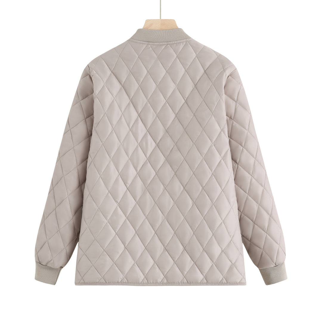 Damen nan gesteppte Übergangsjacke mit Rautensteppung und Rippenkragen Echo Archiv