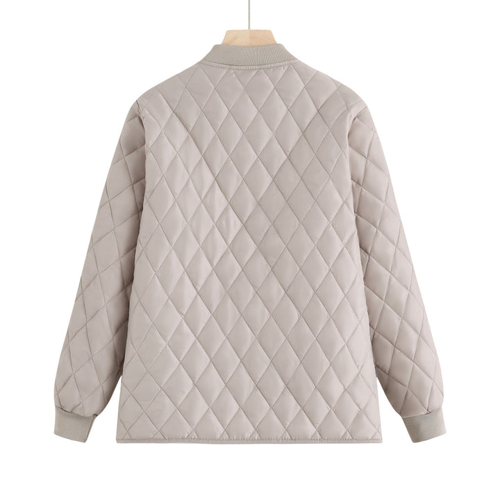 Damen nan gesteppte Übergangsjacke mit Rautensteppung und Rippenkragen Echo Archiv