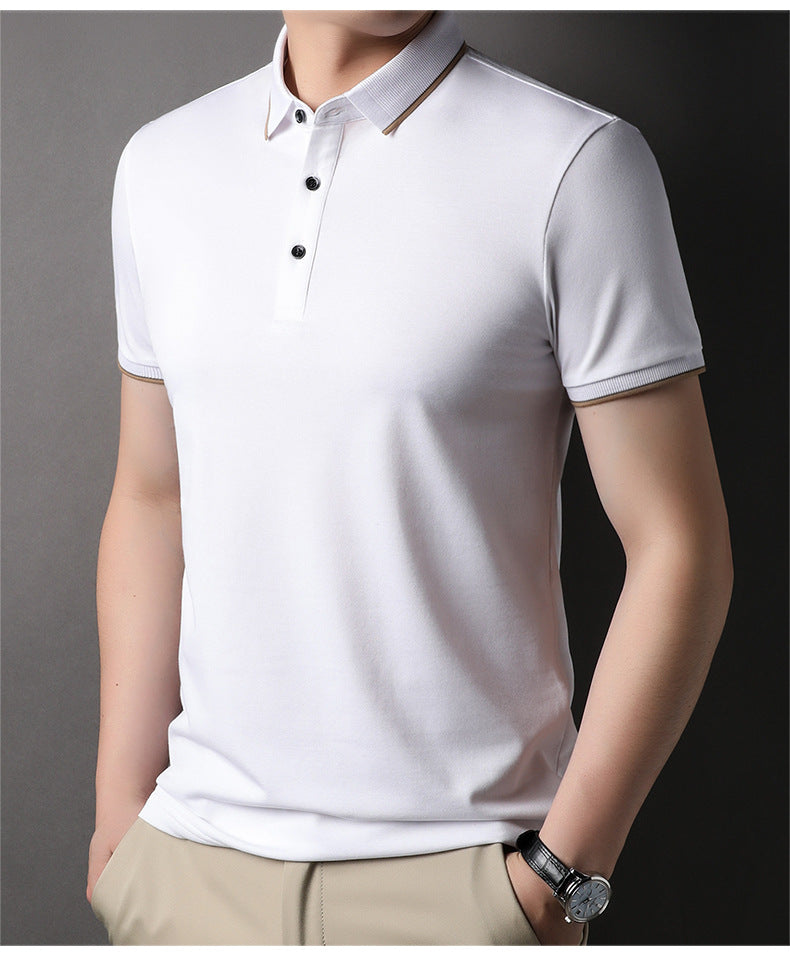 Herren Poloshirt mit feinem Piqué-Gewebe und kontrastierendem Kragen Echoarchiv