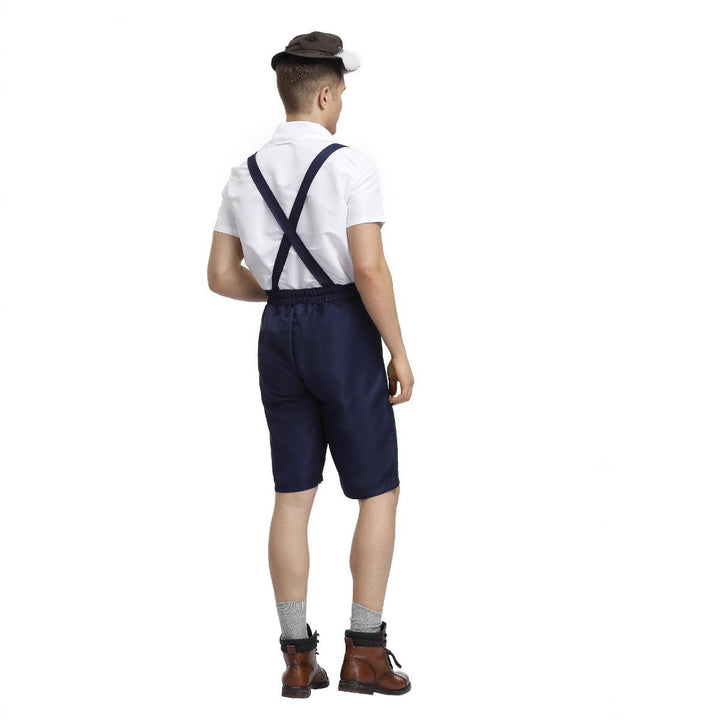 Herren nan traditionelle Oktoberfest Lederhose kurz mit verstellbaren Trägern und Zierstickerei Echo Archiv