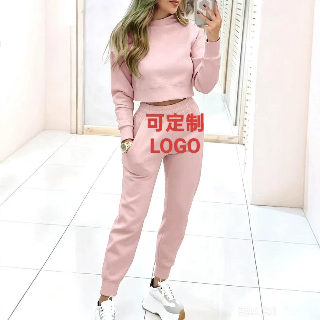 Damen Modischer Sweater und Jogginghose Set Echoarchiv
