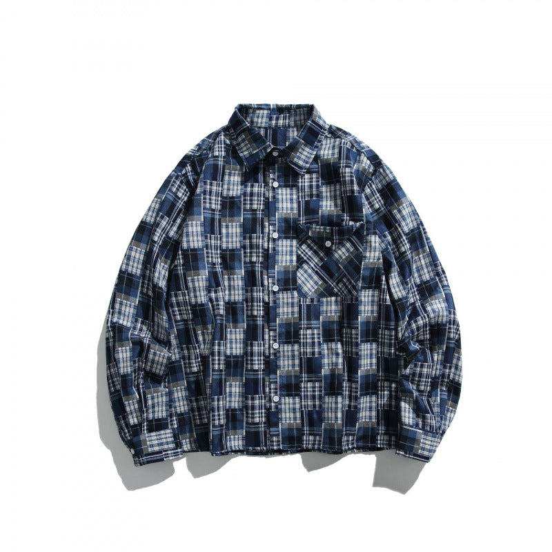 Unisex Kariertes Overshirt im Boxy‑Cut mit Brusttasche und Hemdkragen Echo Archiv