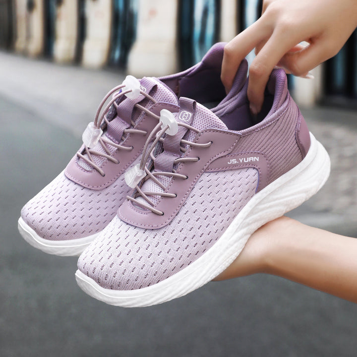 Damen nan leichter Strick-Sneaker mit elastischem Sockeneinstieg, Schnellzug-Schnürung und gedämpfter EVA-Zwischensohle Echo Archiv