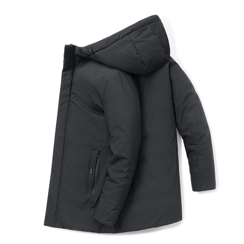 Herren moderner Urban-Longparka mit versteckter Reißverschlussblende und ergonomischer Kapuze Echo Archiv